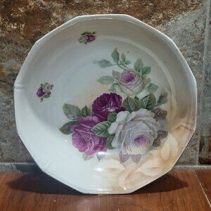 Vintage Porcelain Rose Serving Bowl Germany